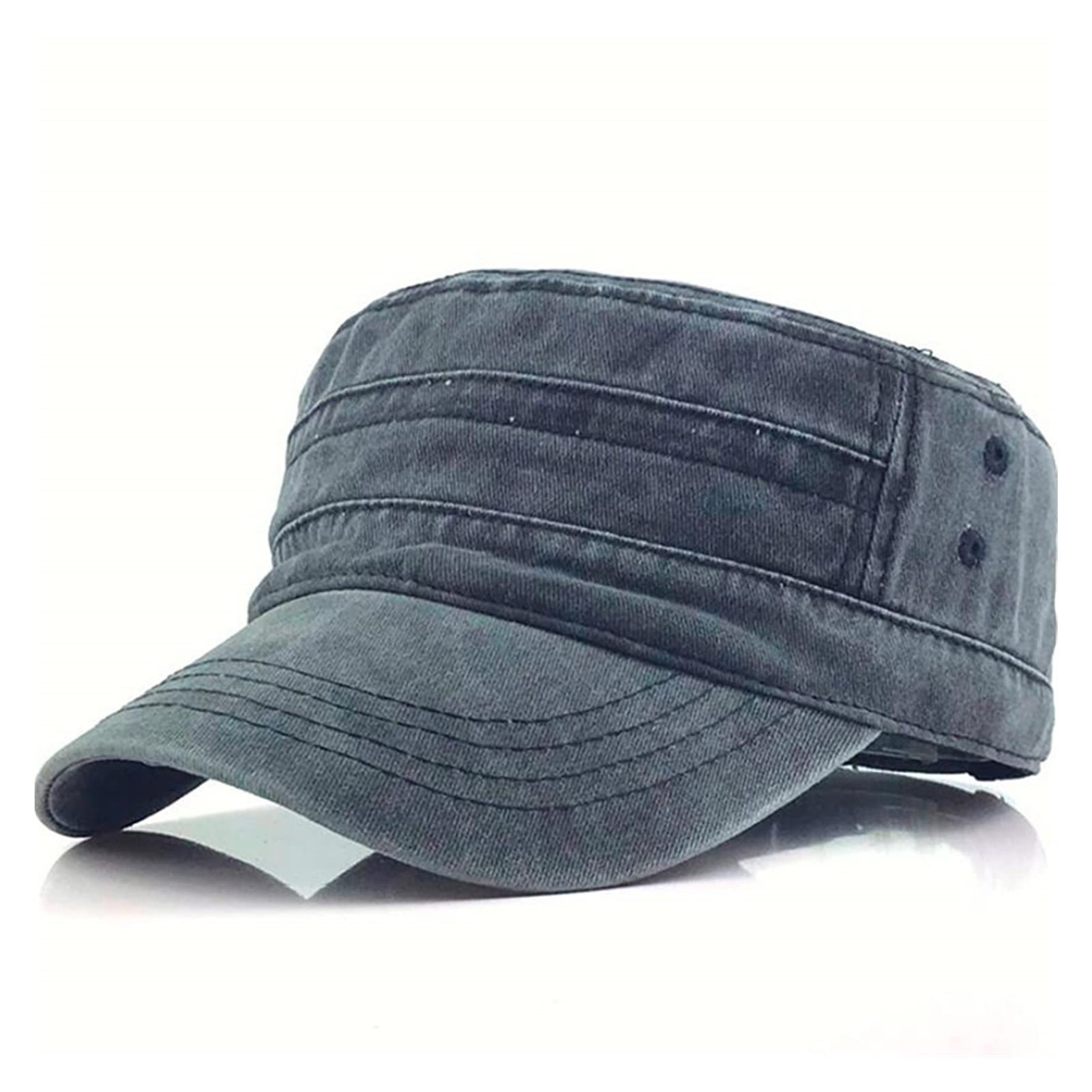 Berretto da Baseball con Parte Superiore Piatta Cappello Aderente Berretto da Baseball Cool da Uomo Cappello Hip-Hop a sommità Piatta for Adulti Chiusura Completa da Donna