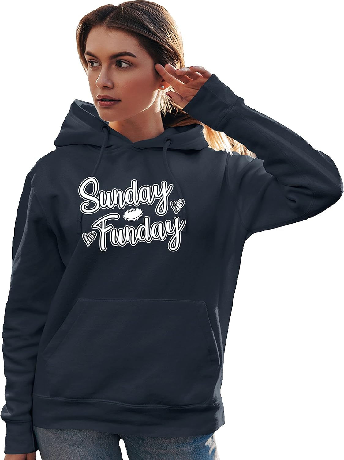 Go All Out Sunday Funday Cute Football Mens Women Sweatshirt Hoodie