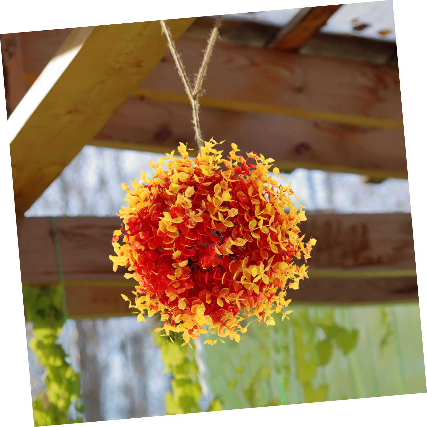 STOBAZA Faux Topiary Grass Artificial Eucalyptus Sphere for Outdoor Patio Decorations Hanging Decor for Weddings Parties and Home No Maintenance Required Unique Style