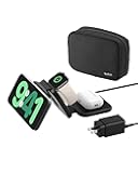 MagSafe Charger Compatible 3-in-1 Magnetic Charging Travel Pad 15W-BoostCharge Pro Foldable Qi2-Certified Wireless Charger, MagSafe-Compatible Charger for iPhone 16 Series, Apple Watch, AirPods