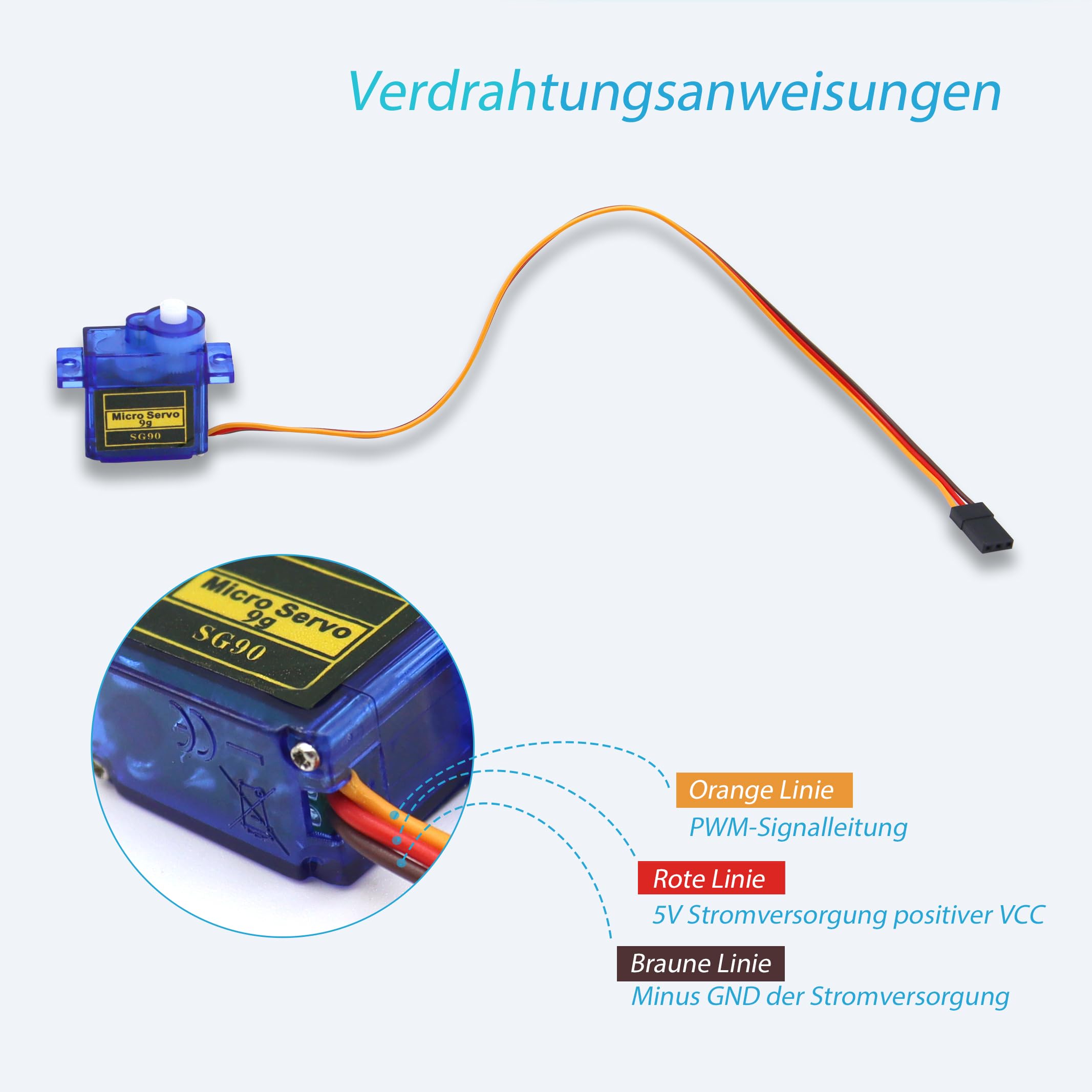 Pack De 10 Micro Servos 9g Digitales De Plástico Con ángulo De 180° – Para RC, Drones, Robótica Y Proyectos DIY, Incluye Brazos Y Tornillos