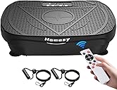 Homesy Vibration Plate Exercise Machine, Vibrating Plate for Lymphatic Drainage, Full Body Shake Platform Board for Home Fitness and Fat Burning, Sport Gym Equipment for Women Men