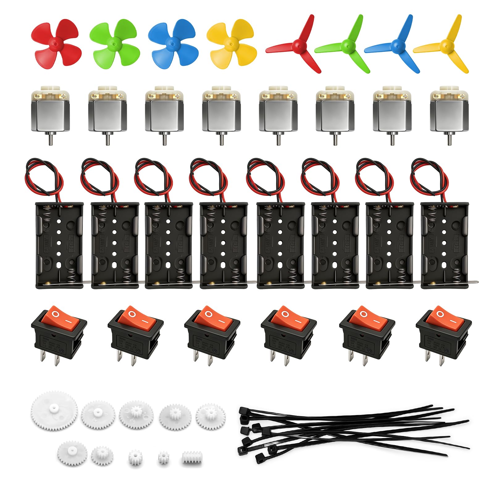 Celepoir 8 Set 130 Micro DC Motor Kit, 3.7V Mini Electric Motor, 12000 RPM