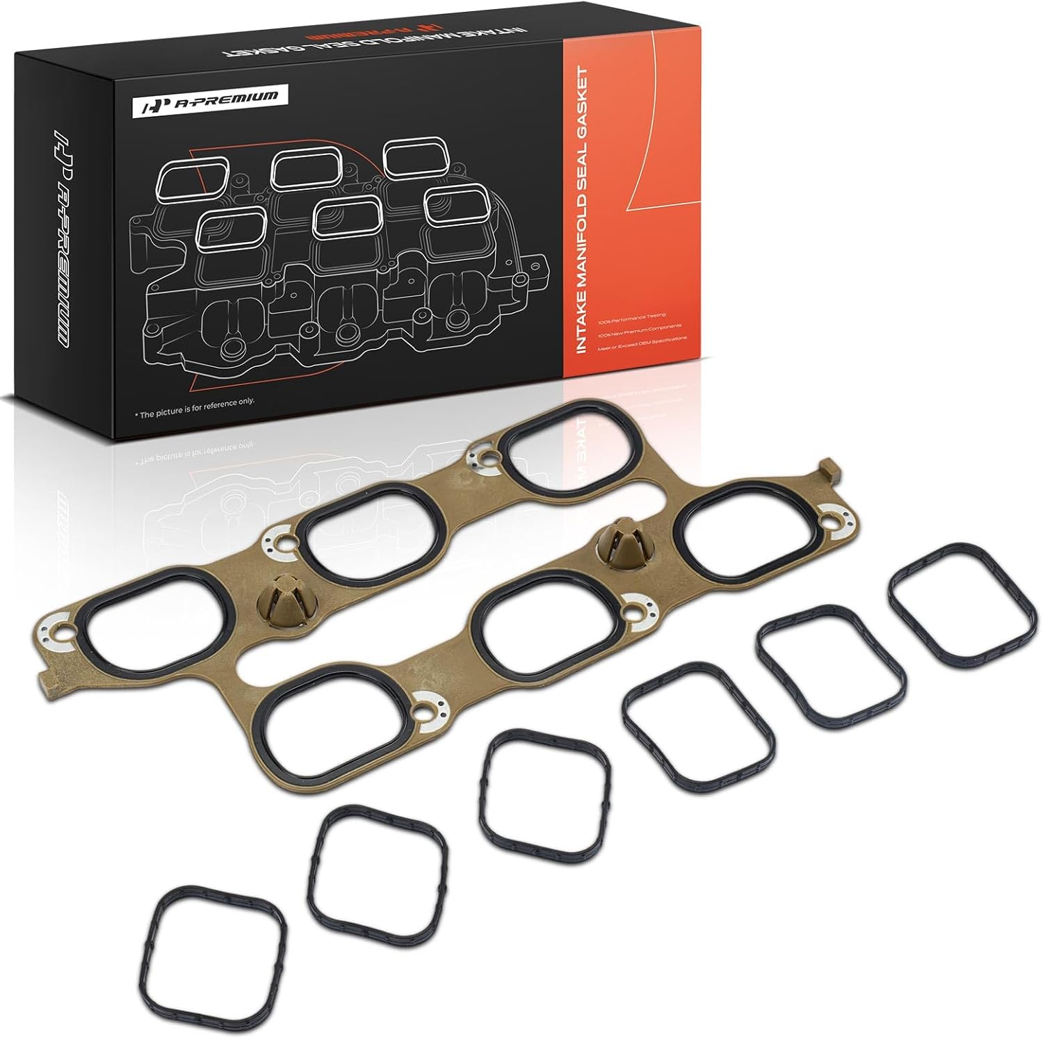 A-Premium Lower & Upper Engine Manifold Seal Gasket Set Compatible with Chevy, GMC, Cadillac, Buick Car - 10-22 Colorado, Impala, Camaro, Traverse, Canyon, CTS, LaCrosse & More, DOHC 6Cyl 3.0L 3.6L