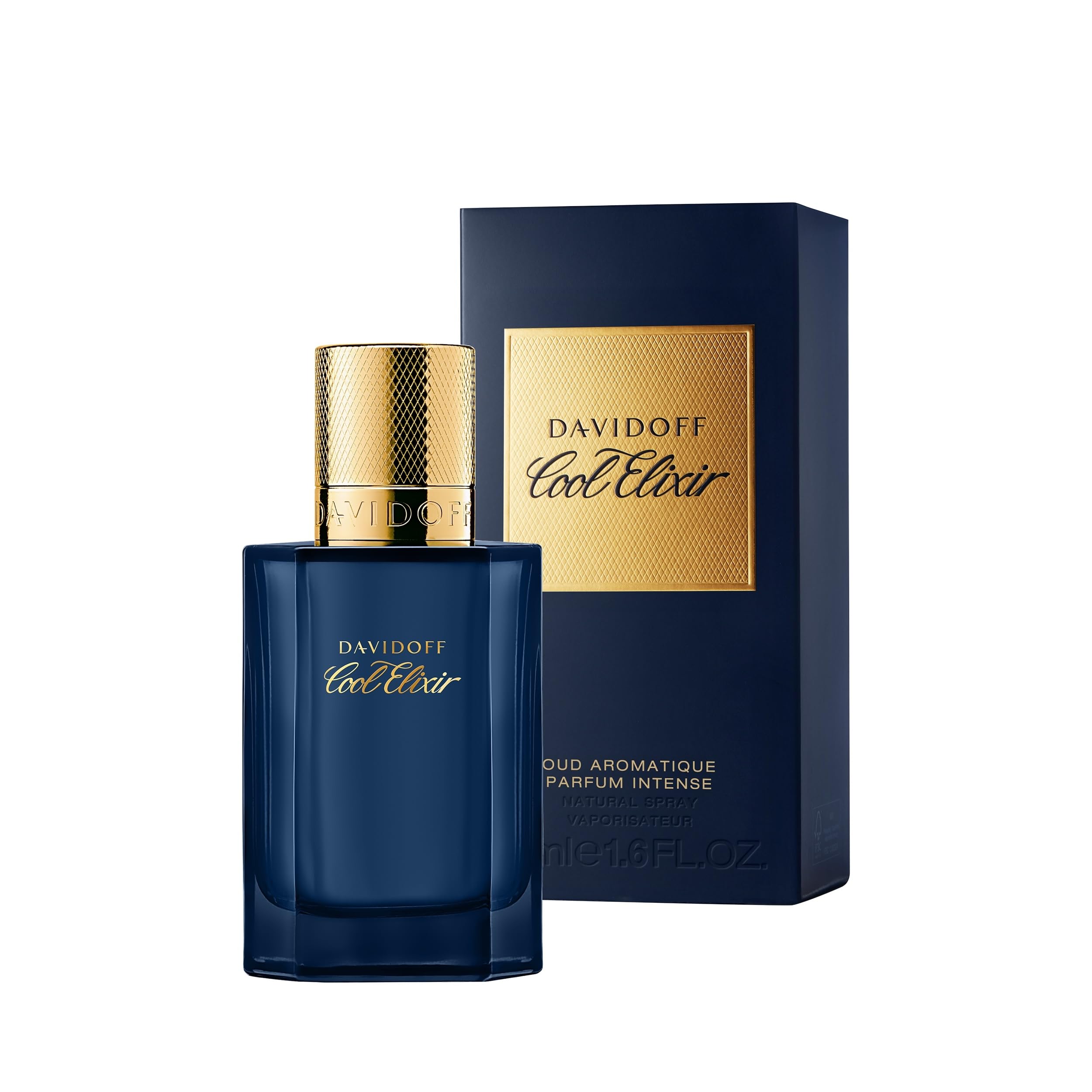 Davidoff Cool Elixir, Legnoso, Con note di Ossido di Rosa, Assoluta di Lavanda e Accordo di Oud, Profumo di lusso da uomo, Profumo a lunga tenuta