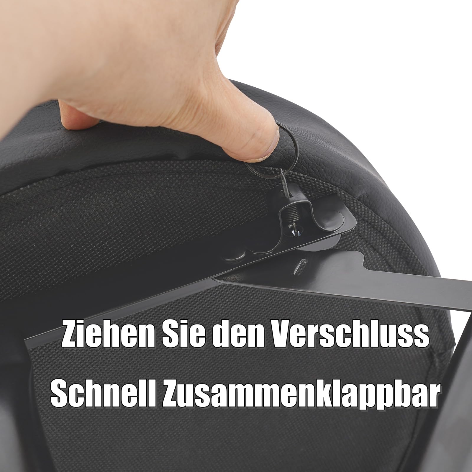 Klappbar Barhocker 2er Set Klappbarer Stehhocker Barhocker mit Lehne, 65cm hoch, Hochstuhl Klappbar Stehhilfe, Bar Hocker für Bar und Tresen, Tragkraft 125KG (Schwarz 65CM)