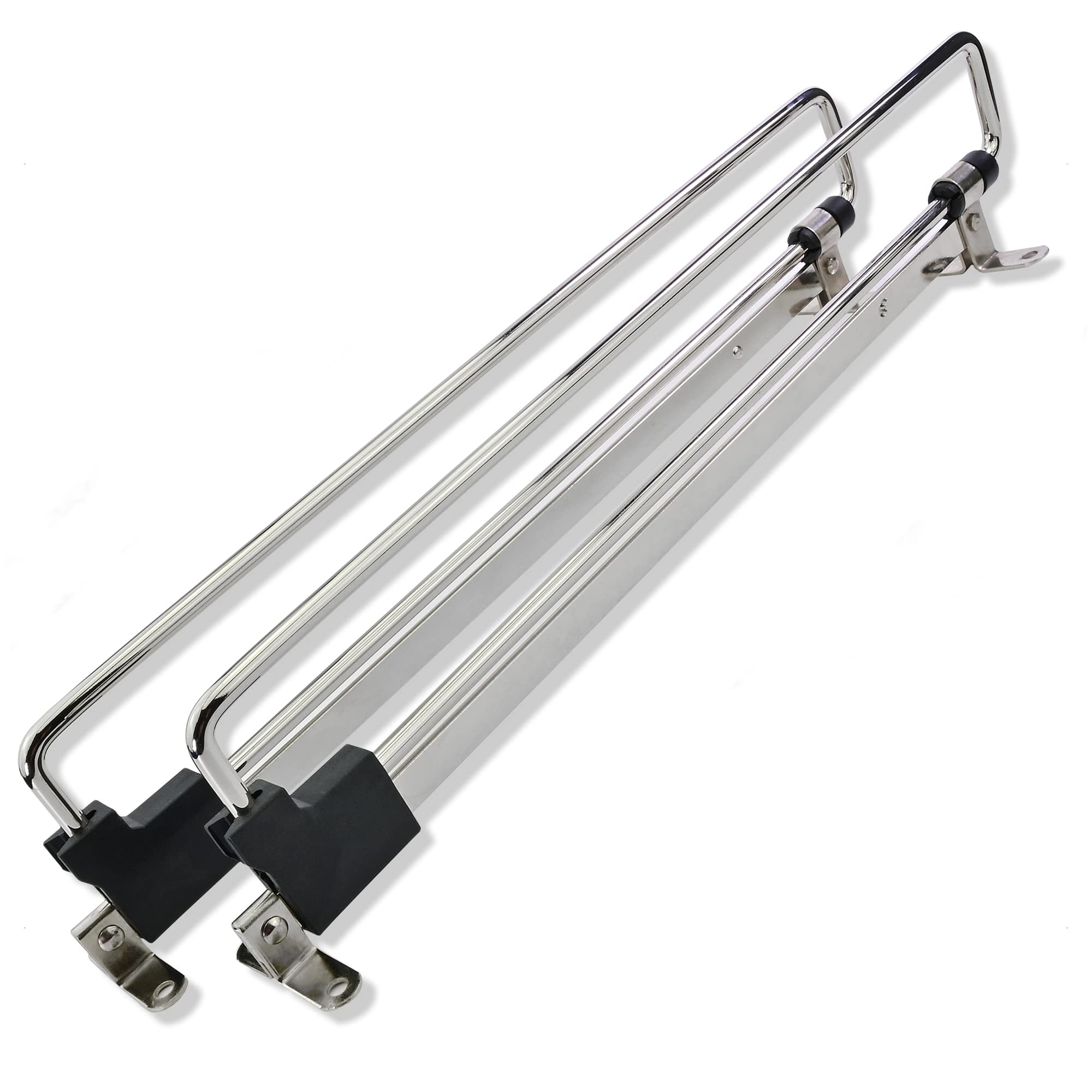 VIPEK X2 Appendiabiti Espandibile Per Armadio – Regolabile Da 90 A 142 Cm – 2 Ripiani E 2 Aste – Acciaio – Nero