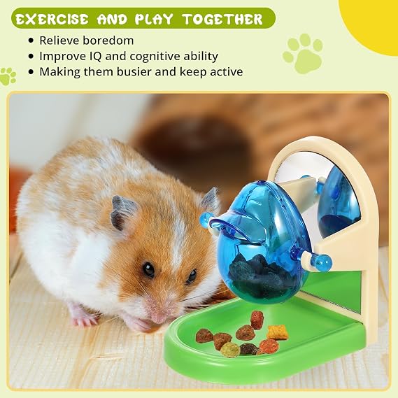 2 Pack Rat Enrichment Toys - Interactive Foraging & Puzzle Games, Treat Dispensing Slow Feeder for Rat, Hamster, Chinchilla, Hedgehog