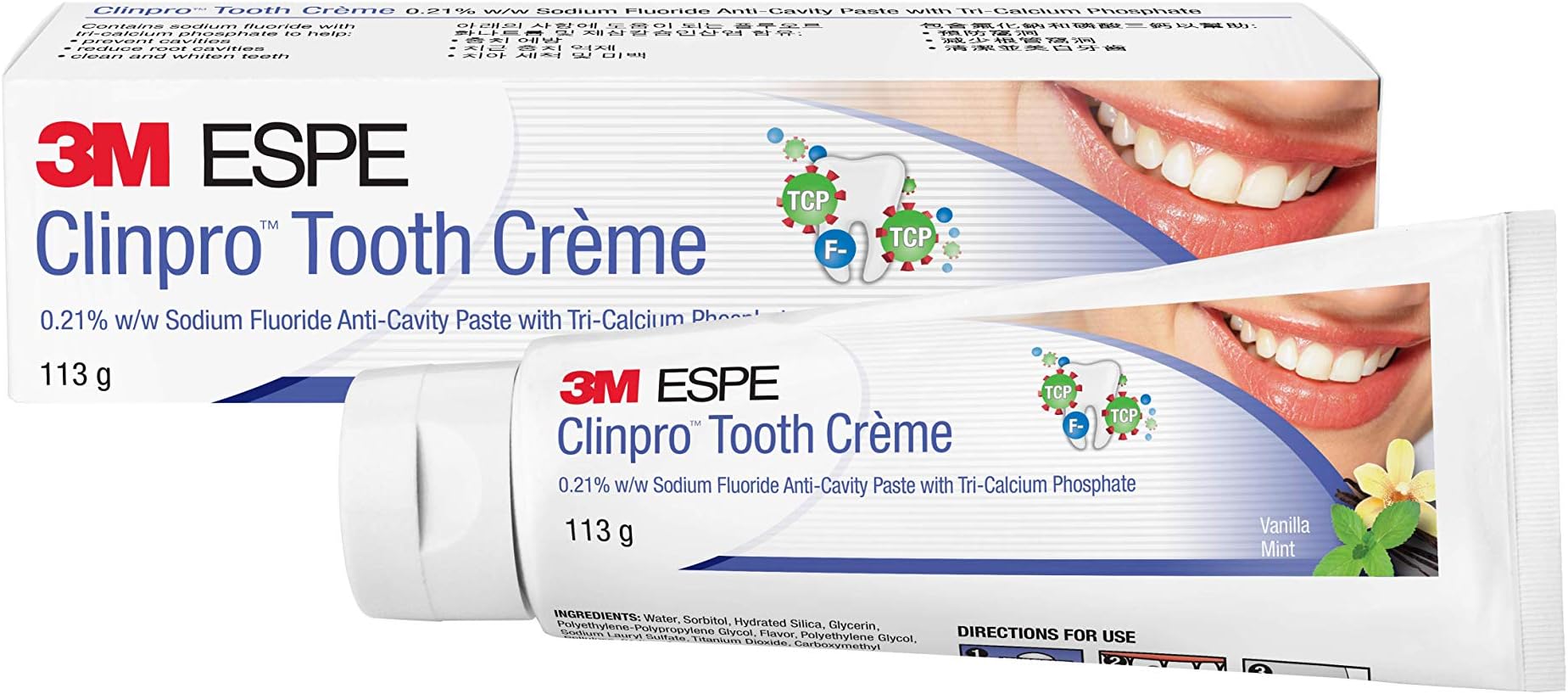 Clinpro 3M Littman Tooth Creme Naf Anticavity Toothpaste - 113 G (Vanilla Mint)