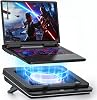 IETS GT600 Laptop Cooling Pad with Giant Turbo Fan 5.5 inch diameter Sealed Foam for Rapid Cooling Gaming Laptop, 14.1-19.3 inch Laptop Cooler with Adjustable Bracket, Dust Filter, Touch Start