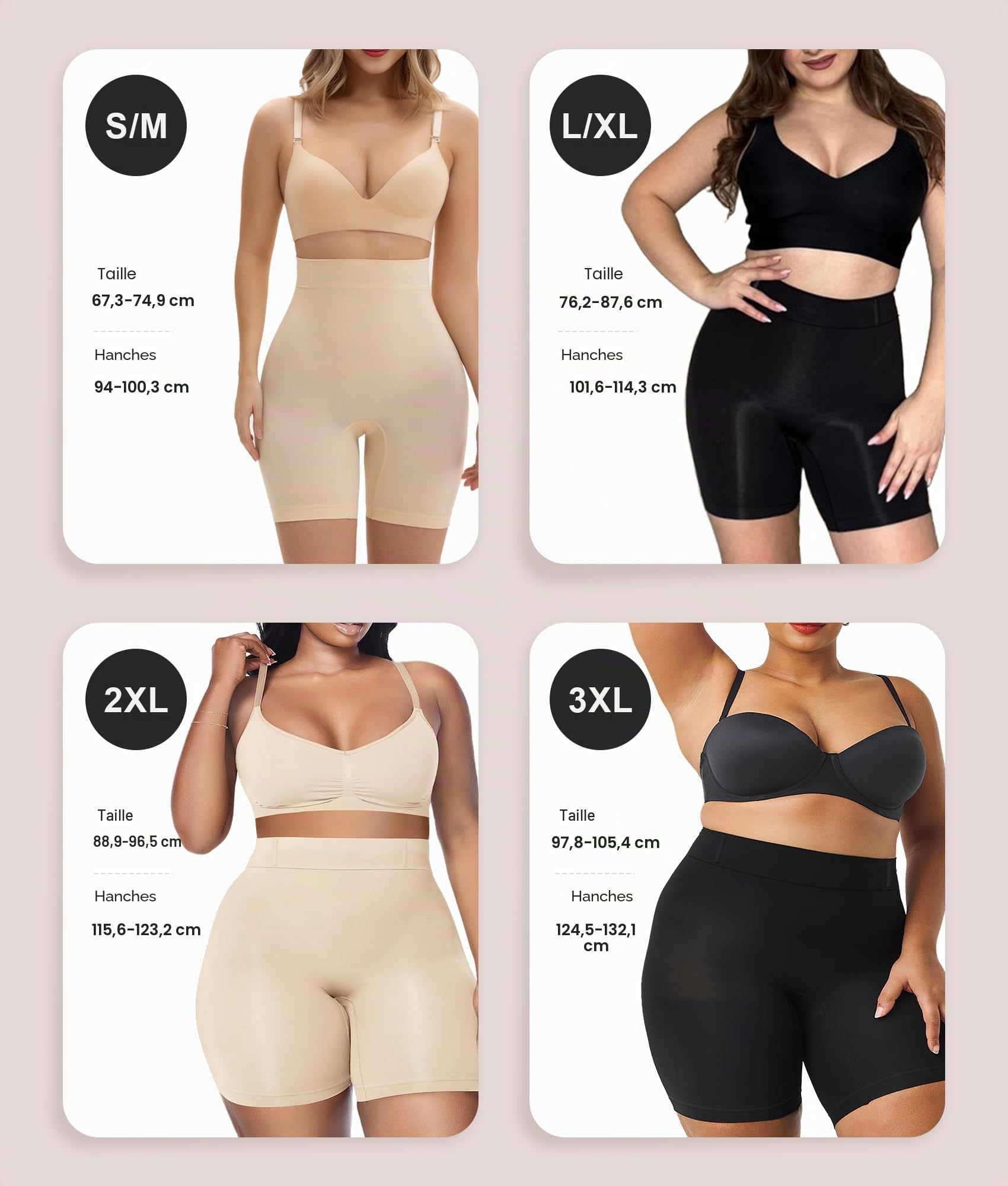 SHAPERX Culotte Gainante Femme Ventre Plat Amincissante Shapewear Sculptant Culottes Invisible Panty Short Gainant sous-Vêtement