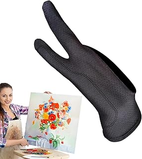 Lot de 2 gants de dessin pour tablette - Design respirant - Réduit la friction - Pour la peinture - Pour débutants et professionnels