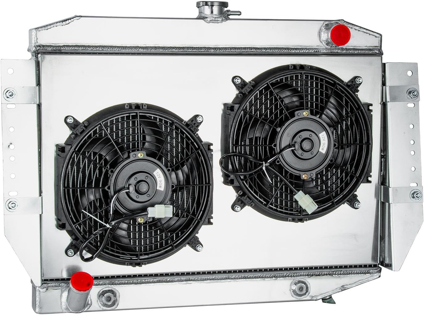 3Row All Aluminum Radiator Shroud Fan for 1972-1988 Jeep Cherokee Grand Wagoneer J10 J20 Pickup 5.9L V8, 72 1973 1974 1975 1976 1977 1978 1979 1980 1981 1982 1983 1984 1985 1986 1987 88 CC441