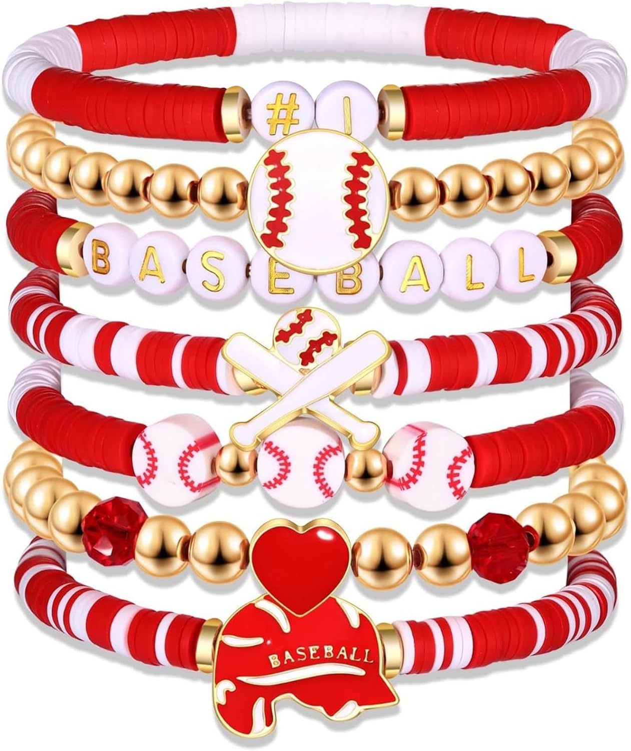Game Day Beaded Baseball Bracelets Women & Unisex