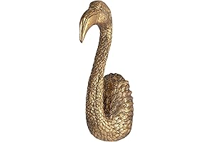 Animal Wall Decor - Gold Resin Bird Sculpture for Home Decor