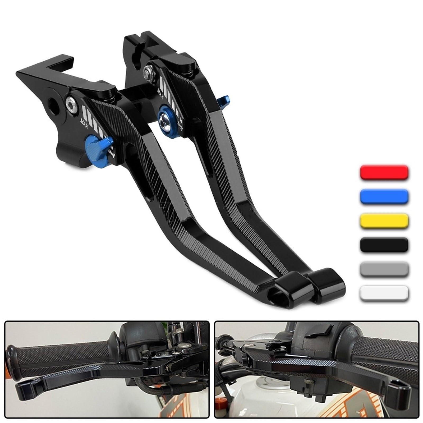 Pasuje do Suzuki GSXS GSX-S GSX S 750 GSXS750 2011-2022 Akcesoria motocyklowe Regulowane dźwignie hamulcowe i sprzęgła Kierownica(Black blue)
