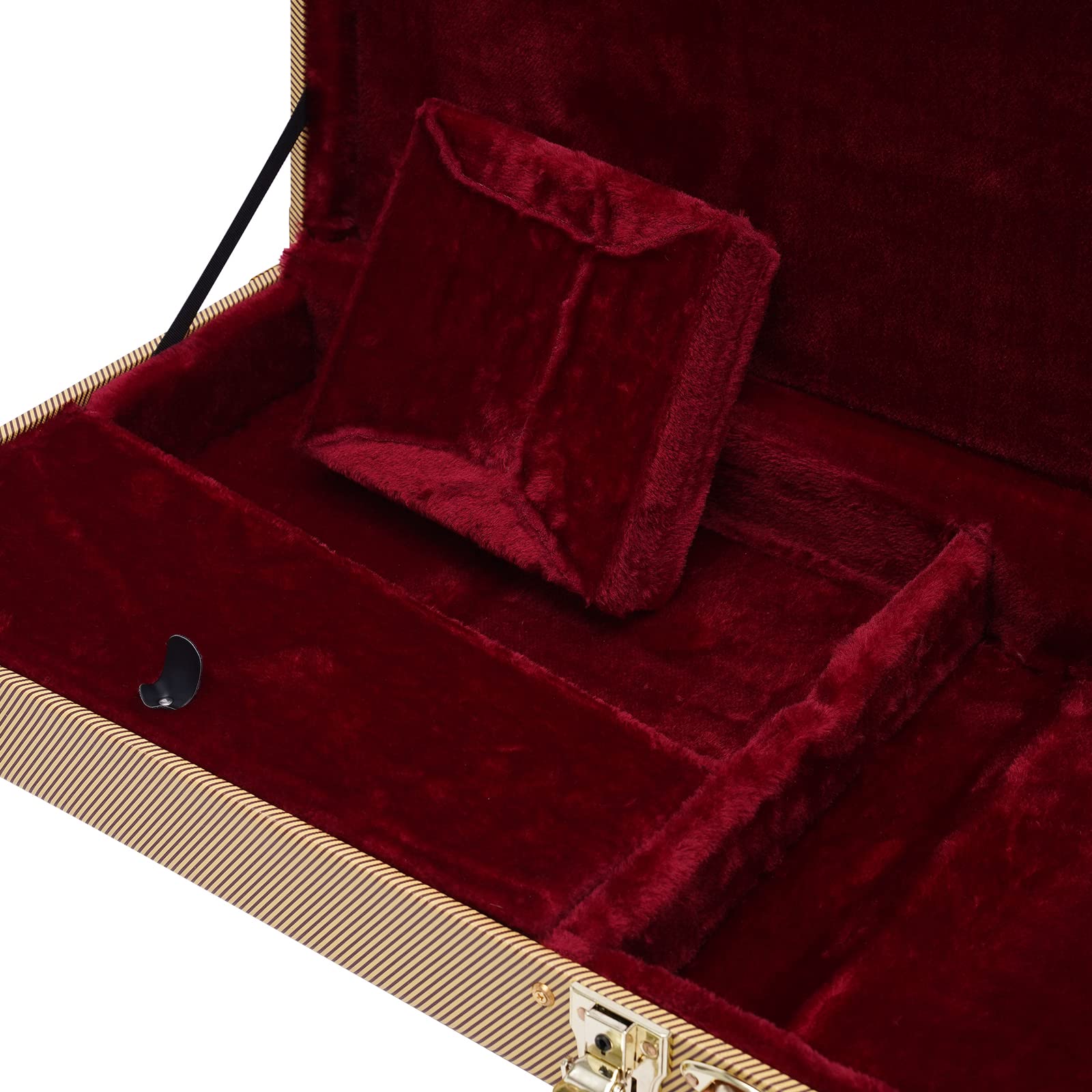 Étui élégant pour guitare électrique, portable, rectangulaire, rigide, avec clé, étanche, avec sangle et poignée, pour guitare électrique, 105 x 36 x 11 cm, jaune, jaune, 105*36*11cm, Moderne