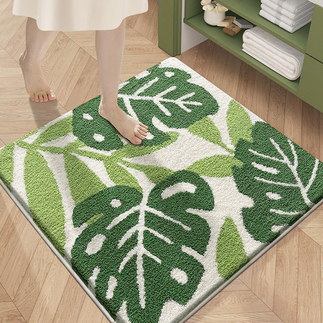 バスマット 吸水 洗える 速乾 足拭きマット お風呂マット 滑り止め 防臭 抗菌 もこもこ かわいい 柔らか 洗面所 玄関 室内 キ