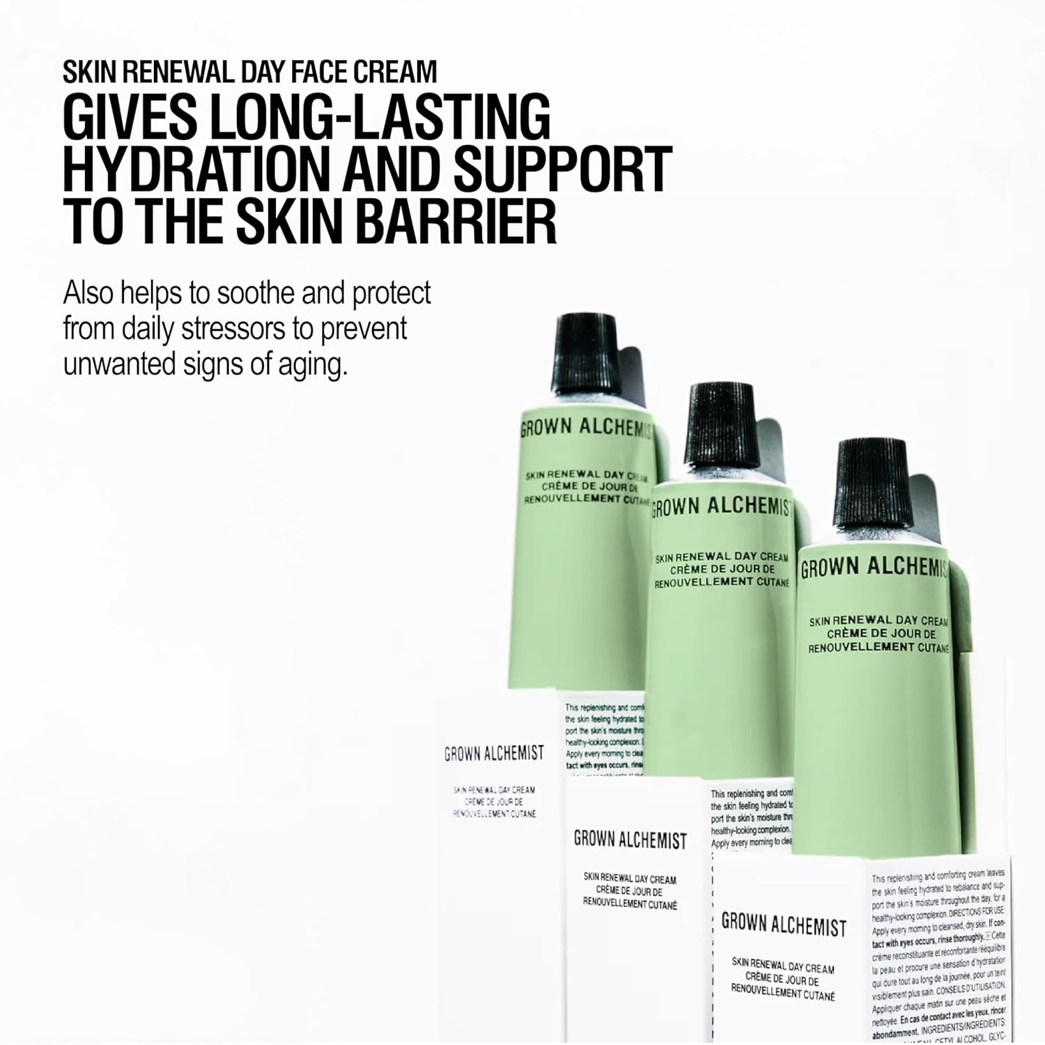 Grown Alchemist Skin Renewal Day Cream - Anti Aging Face Moisturizer for Women & Men - Face Moisturizer with Reishi Extract, Moringa Peptides and Antioxidants, (65ml) - Image 2