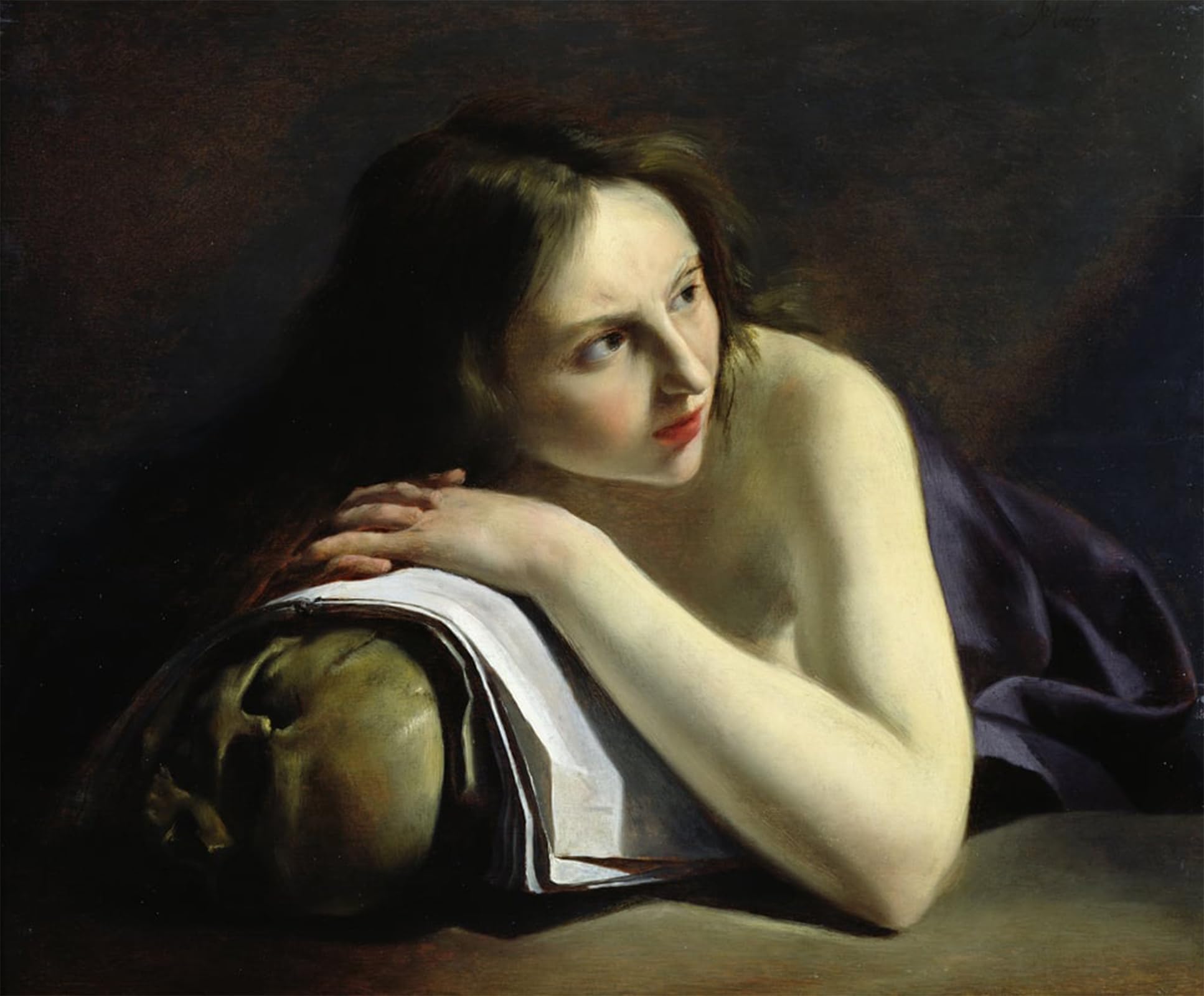 SERENDIPITP Retro Picture Poster Wall Art Pictures Painting Penitent Magdalen by Paulus Moreelse Wall Art Canvas Print for Wall Decor 60x90cm