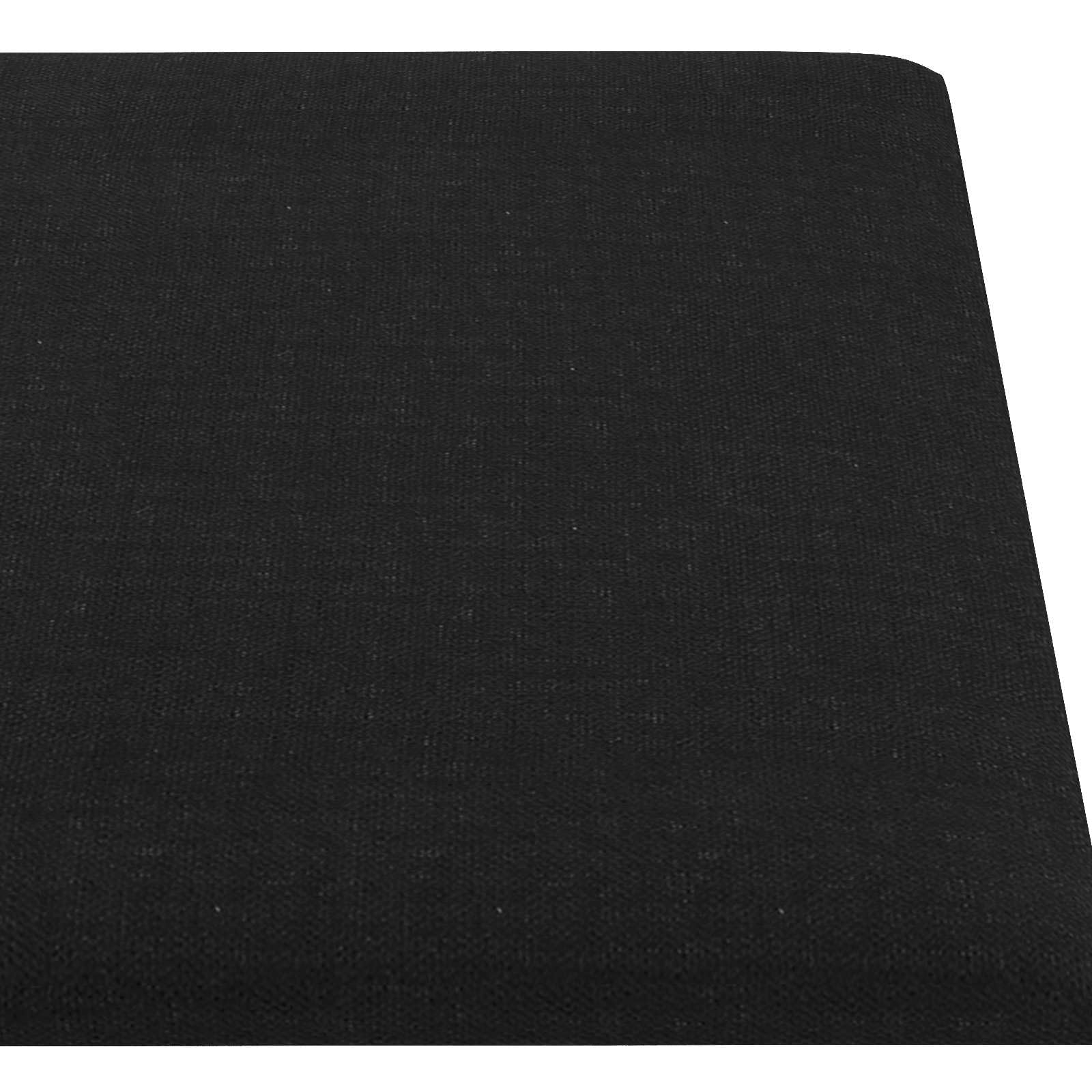 Juego de 12 cabezales de pared de 90 x 15 cm, tela negra, revestimiento de pared para dormitorio, paneles de pared con marco de madera, decoración moderna para interiores, 5,9 kg