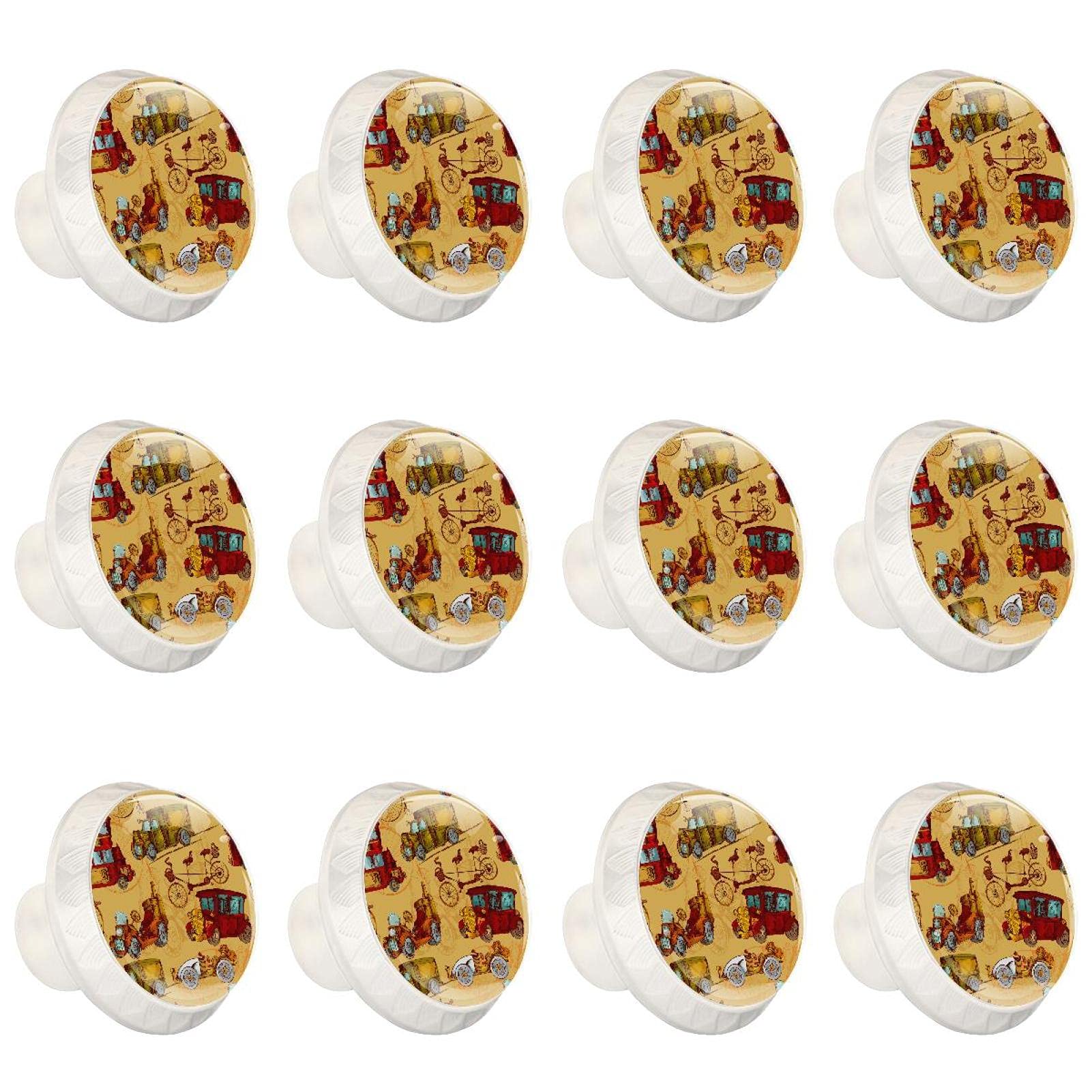 Boutons de cuisine rétro transport lot de 12 poignées pour armoire enfant et tiroir commode