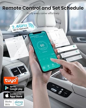 Air Purifiers for Home Pets | Smart HEPA Pet Air Purifier for Bedroom, Smart WiFi 2200 Sq.Ft, Alexa Control, Washable Filter for Smoke Dust Odor