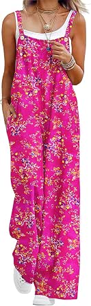 YESNO Women's Casual Wide Leg Jumpsuit with Pockets