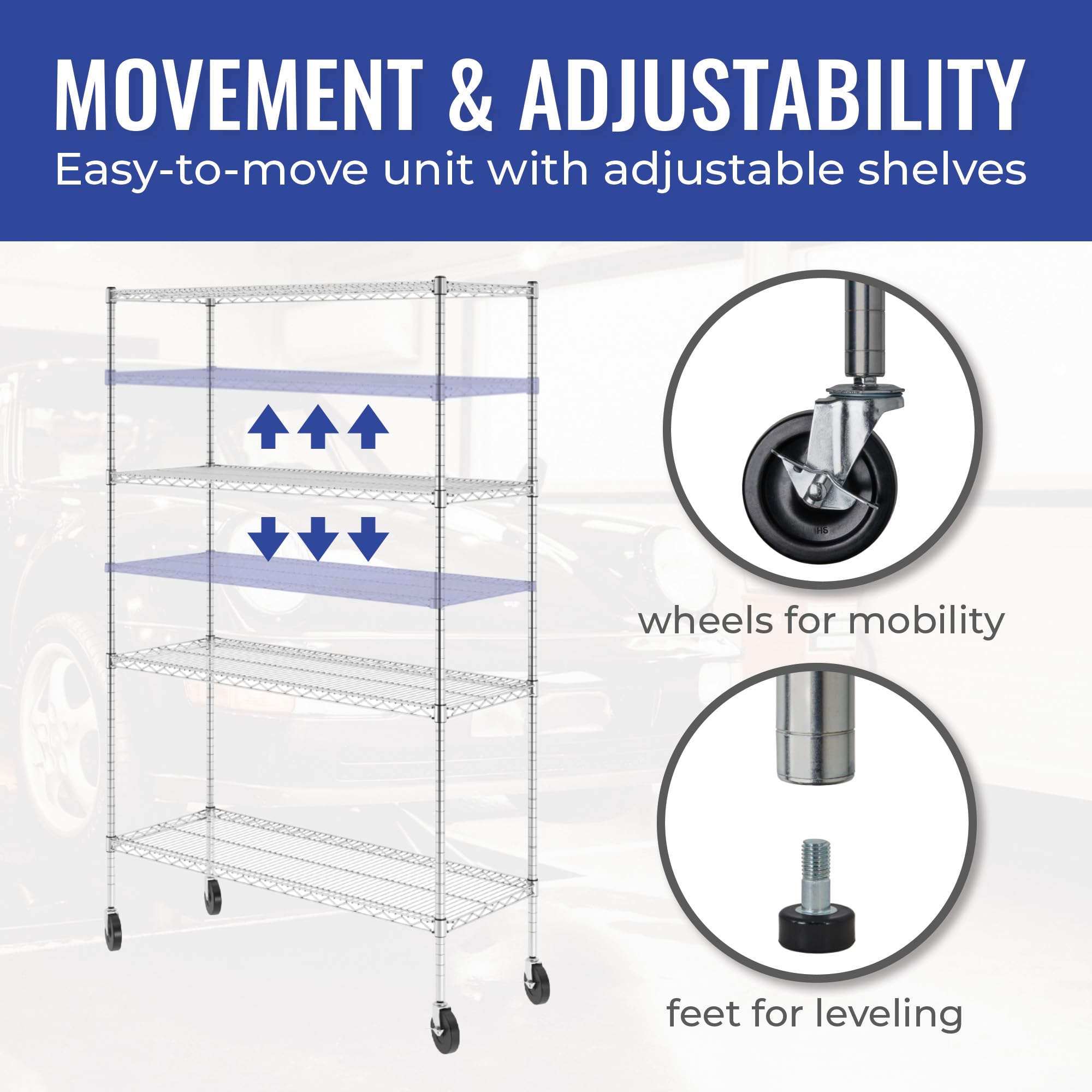 Snapklik.com : SafeRacks - NSF Certified Storage Shelves, Zinc, Heavy ...