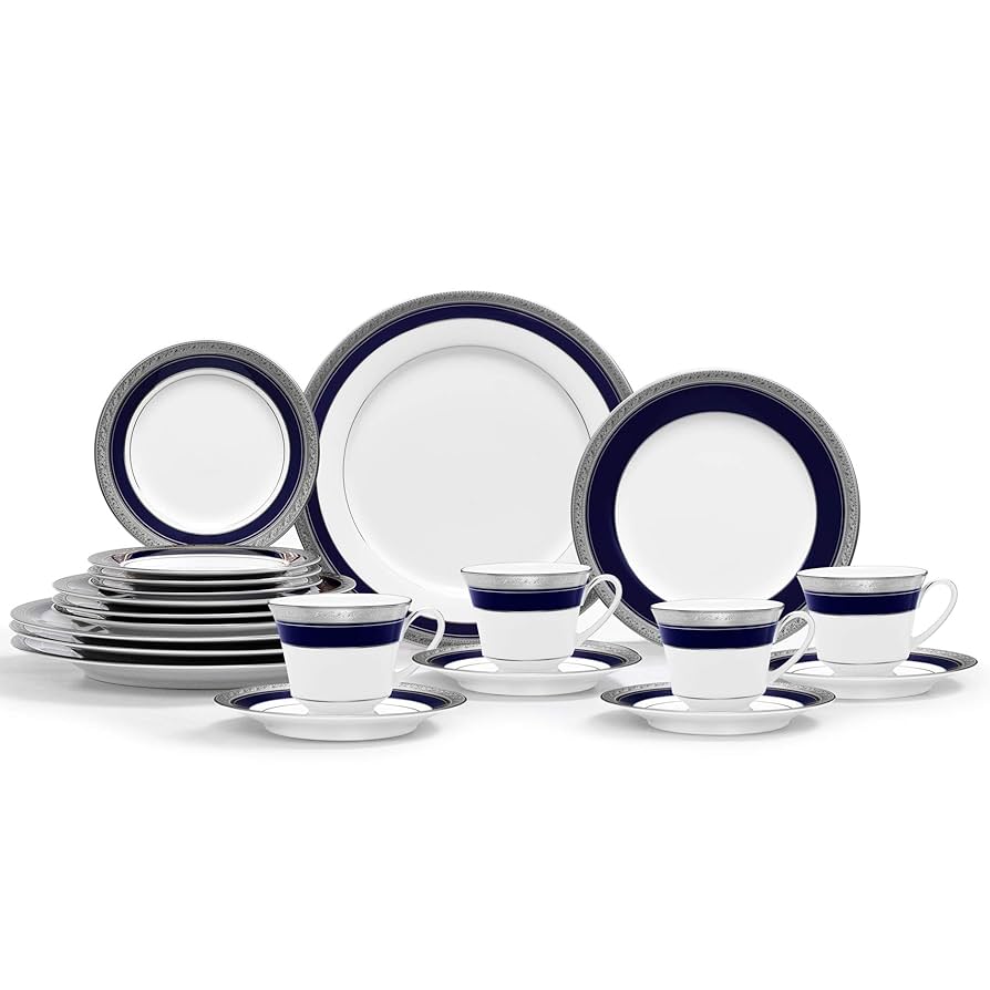 希少【未使用】Noritake　クレストウッド コバルトプラチナ　ボウル　５枚 Amazon.co.jp: Noritake クレストウッド コバルト プラチナ 5点
