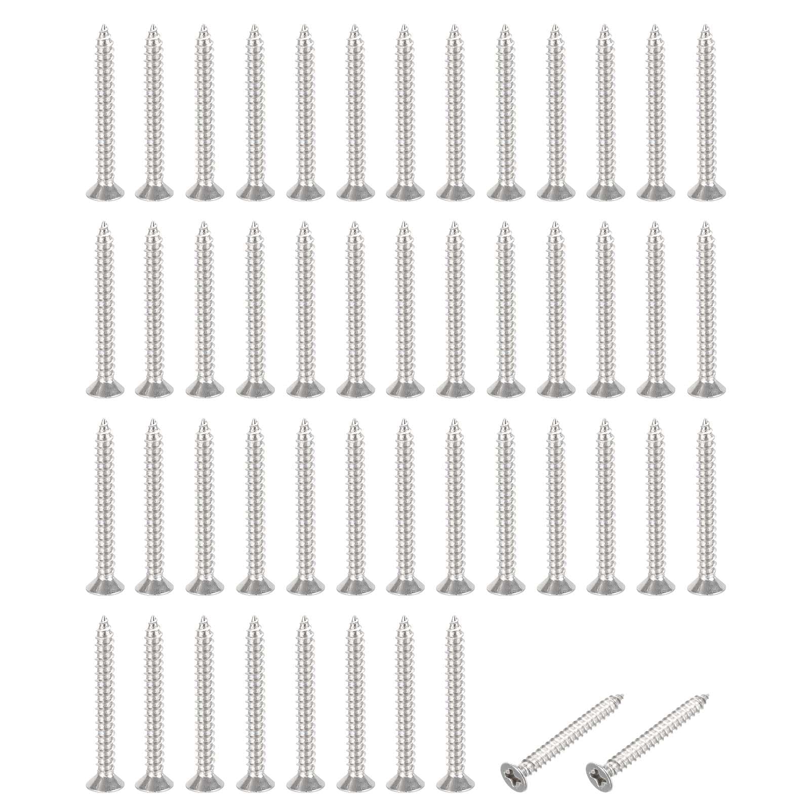 PATIKIL #6x1-1/4" Flat Head Sheet Metal Screws