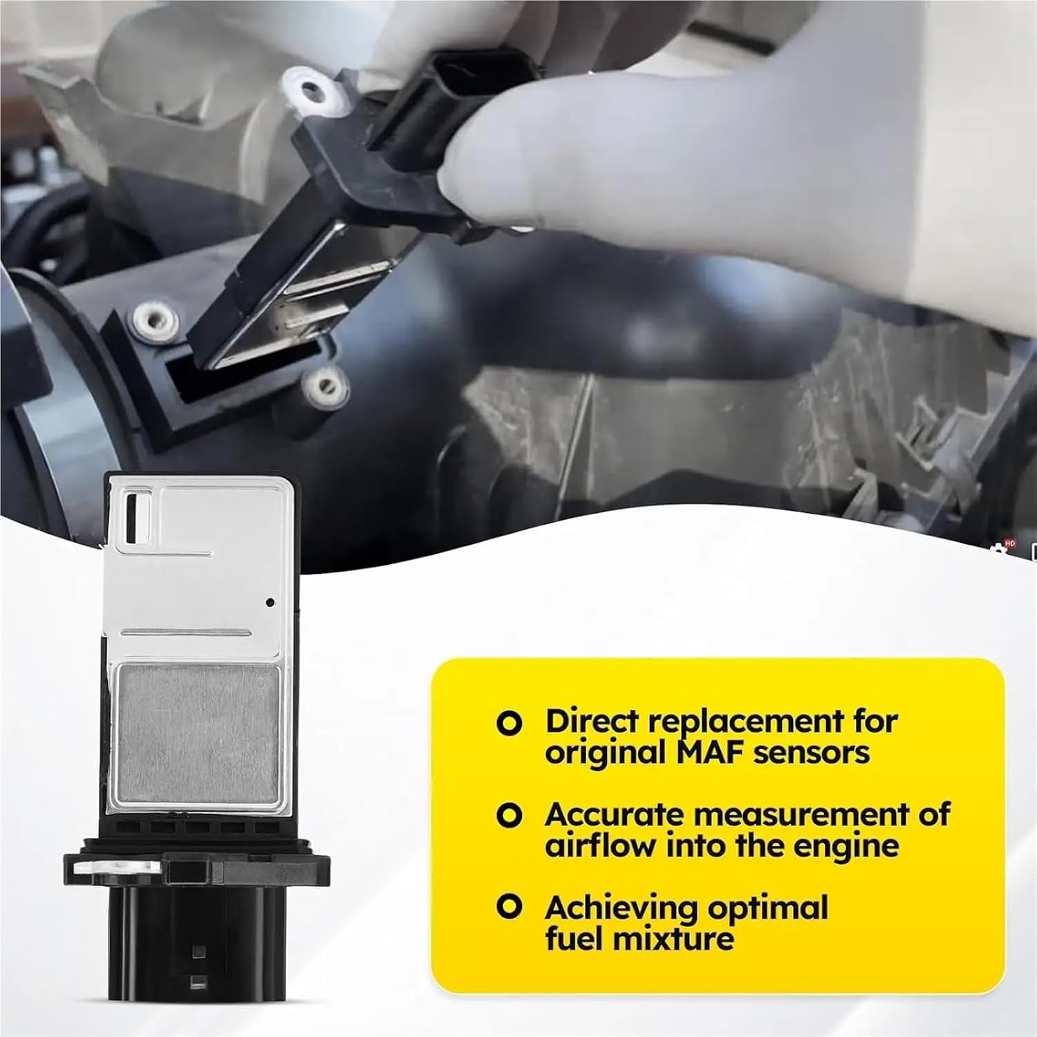 Air Quality Sensor Air Flow Sensor Meter Fit for Altima 03-14 Fit for Maxima 06-14 Fit for Sentra Infiniti 07-1308-13 G37 05-08 G35 Air Flow Meter