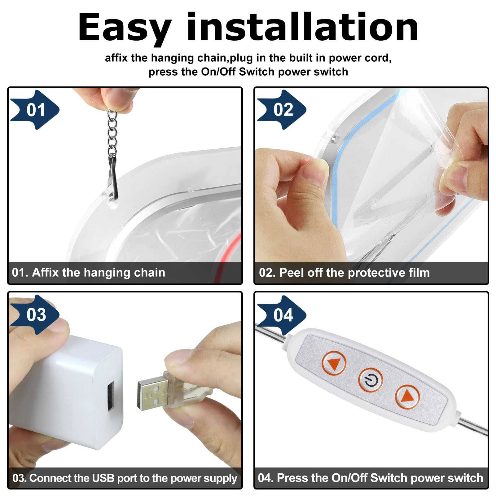 LED Open Signs for Business, 16â€™â€™x 9â€™â€™ Open Sign, Adjustable Brightness Light up Sign powered by USB with ON/OFF Switch for Window Bars Cafes Hotels Florists Clubs Restaurants Barbershops Supermarkets