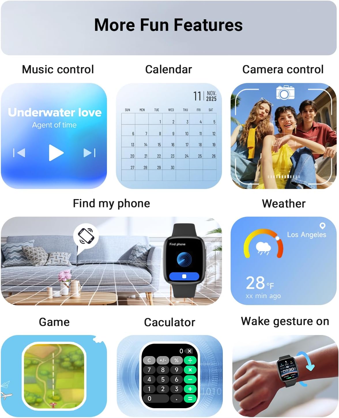 Gydom Smart Watch for Men/Women, 1.85" AMOLED Vivid Screen Fitness Watch for iPhone/Samsung/Android, Health Tracker with Heart Rate/Sleep/SpO2, Answer/Make Call, 3ATM Waterproof, 120+ Sport Modes