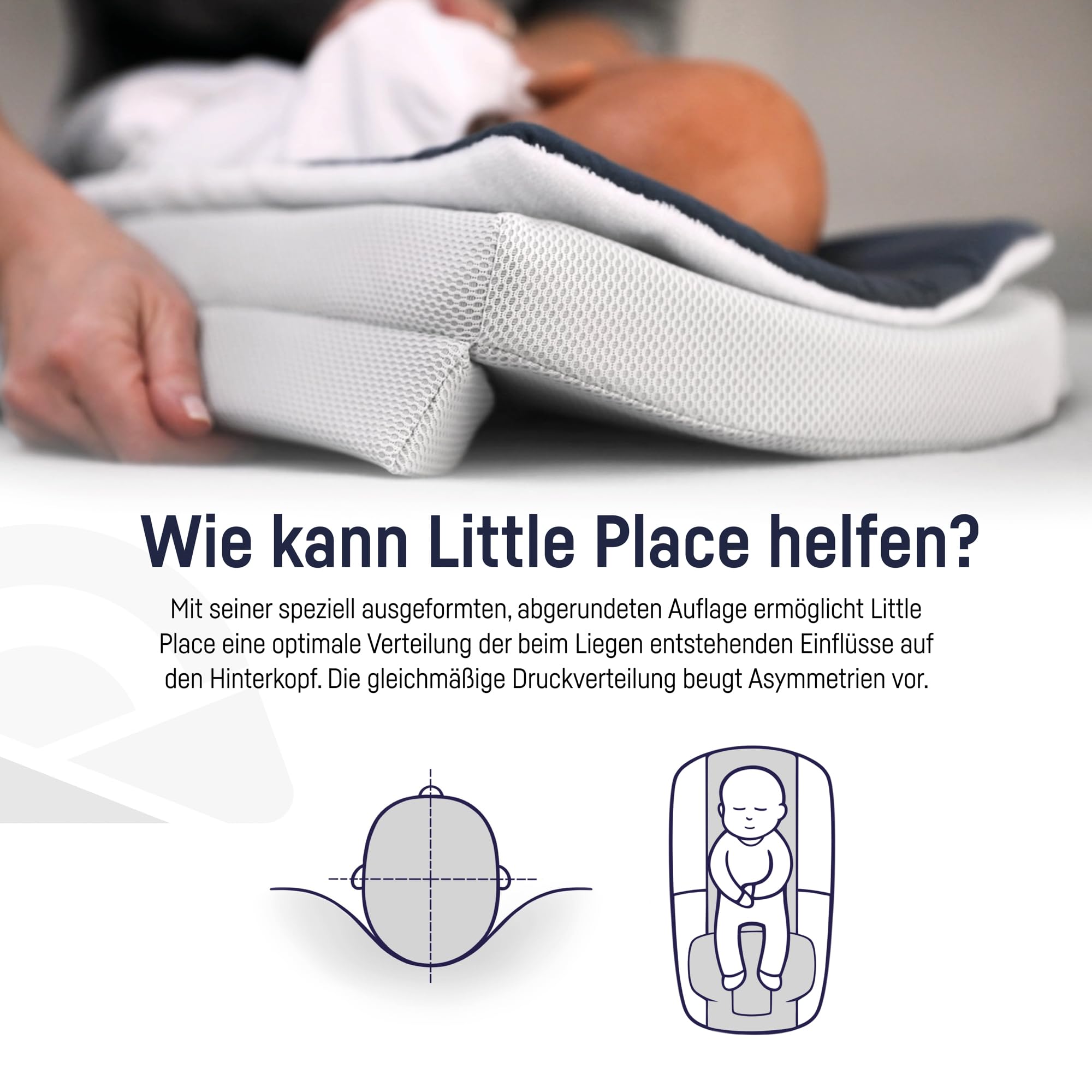 Julius Zöllner Little Place Lagerungssystem - Für einen natürlichen und sicheren Schlaf von Babys - bietet die Geborgenheit eines Babynest und Vorbeugung/Therapie von Plagiozephalie