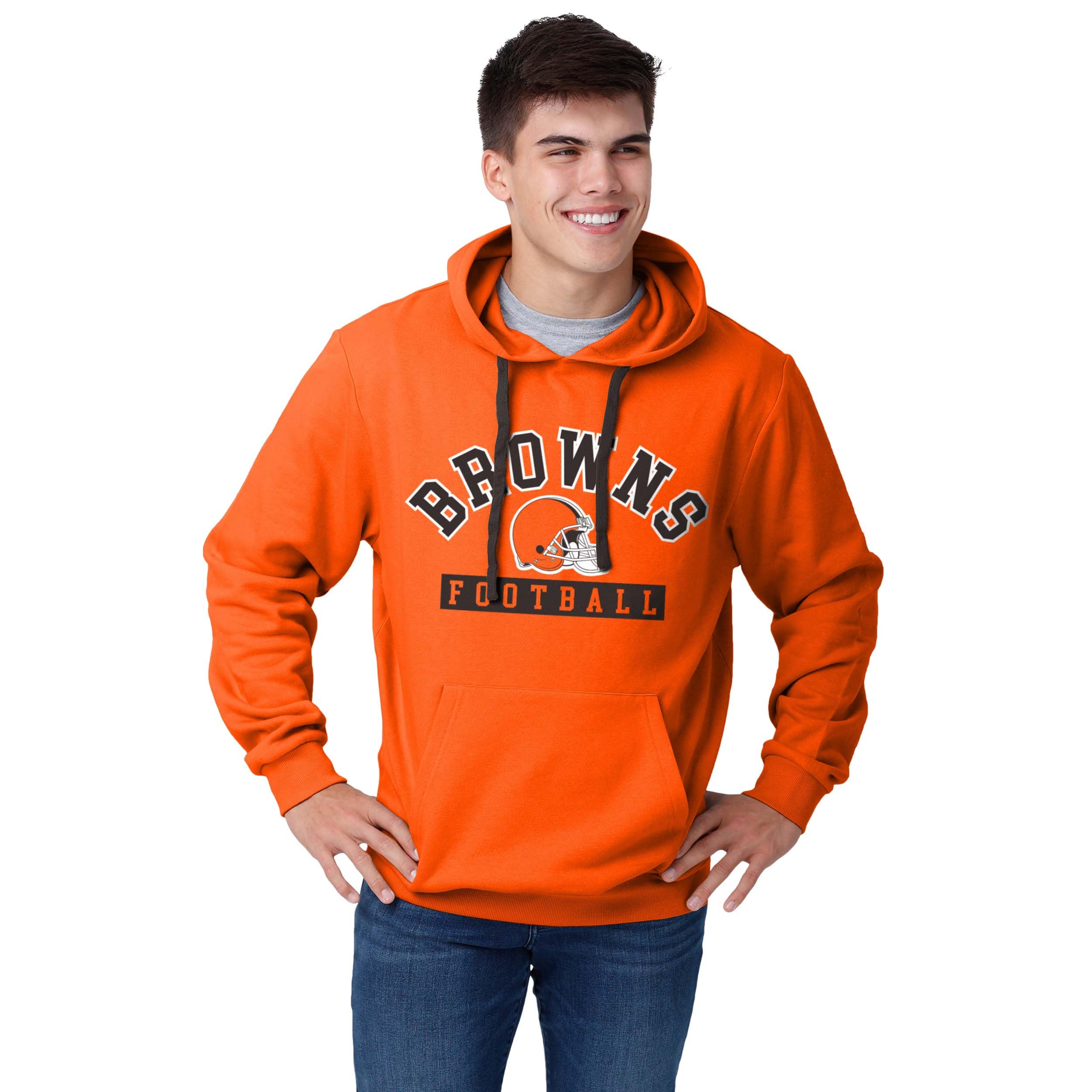 FOCO Men's NFL Team Logo Solid Wordmark Hoodie