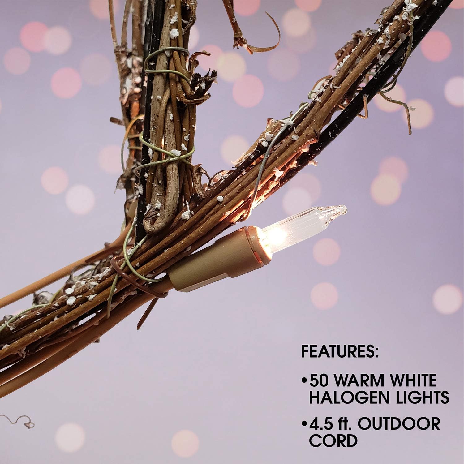 Alpine Corporation Outdoor/Indoor Rattan Grazing Reindeer with Lights - Christmas and Holiday Decoration for Yard - 24-Inches : Patio, Lawn & Garden