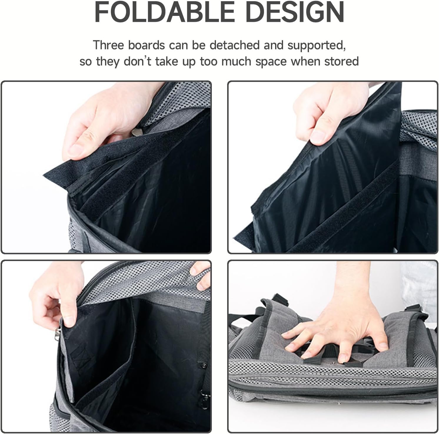Pet Bike Basket for Small Dogs & Cats,Foldable & Breathable Dog Carrier for Bicycle with Shoulder Strap, Storage Pockets & Tri-Fold Design,Bicycle Carrier Backpacks for Small Medium Cats,Dogs