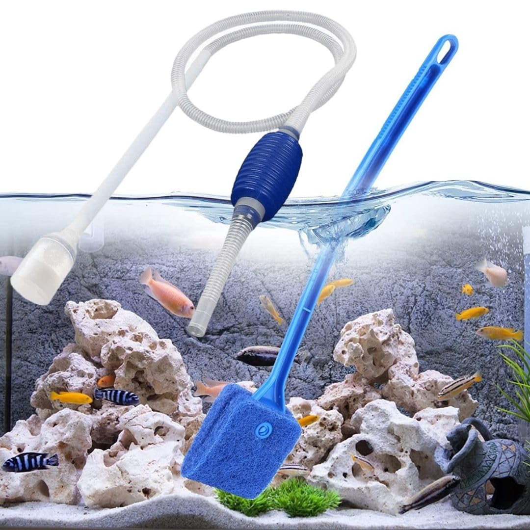 VAYINATO® Aquarium Fish Tank Water Changing & Gravel Cleaning Syphon and Fish Tank Blue Algae Cleaner Sponge by Petzlifeworld (B0CDL3NP3D) Amazon Price History, Amazon Price Tracker