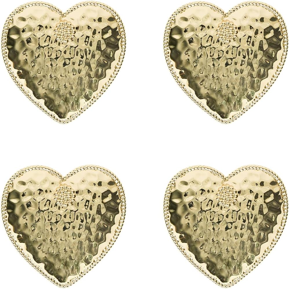 Juliska Berry & Thread Heart Napkin Ring Set/4 - Gold