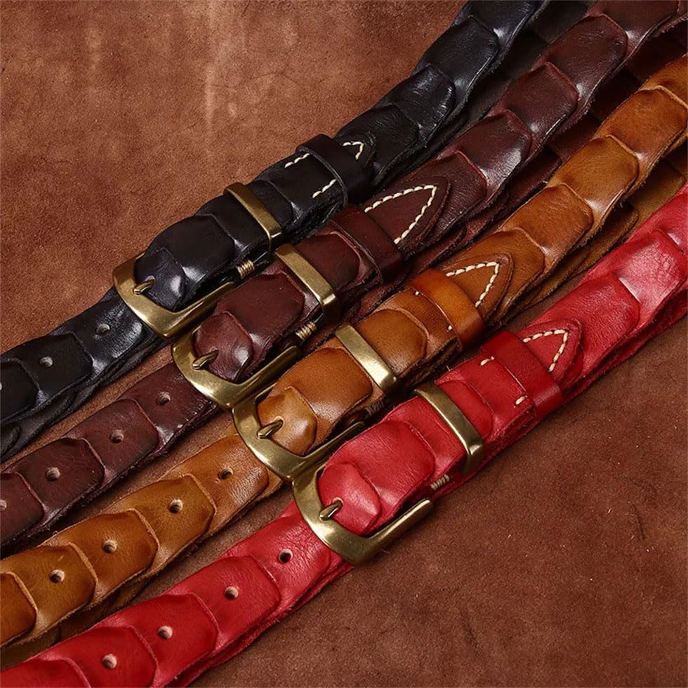 Men Leather Jeans Pin Buckle Belts Couple Designer Handmade Belt Personality Street Style Belt4