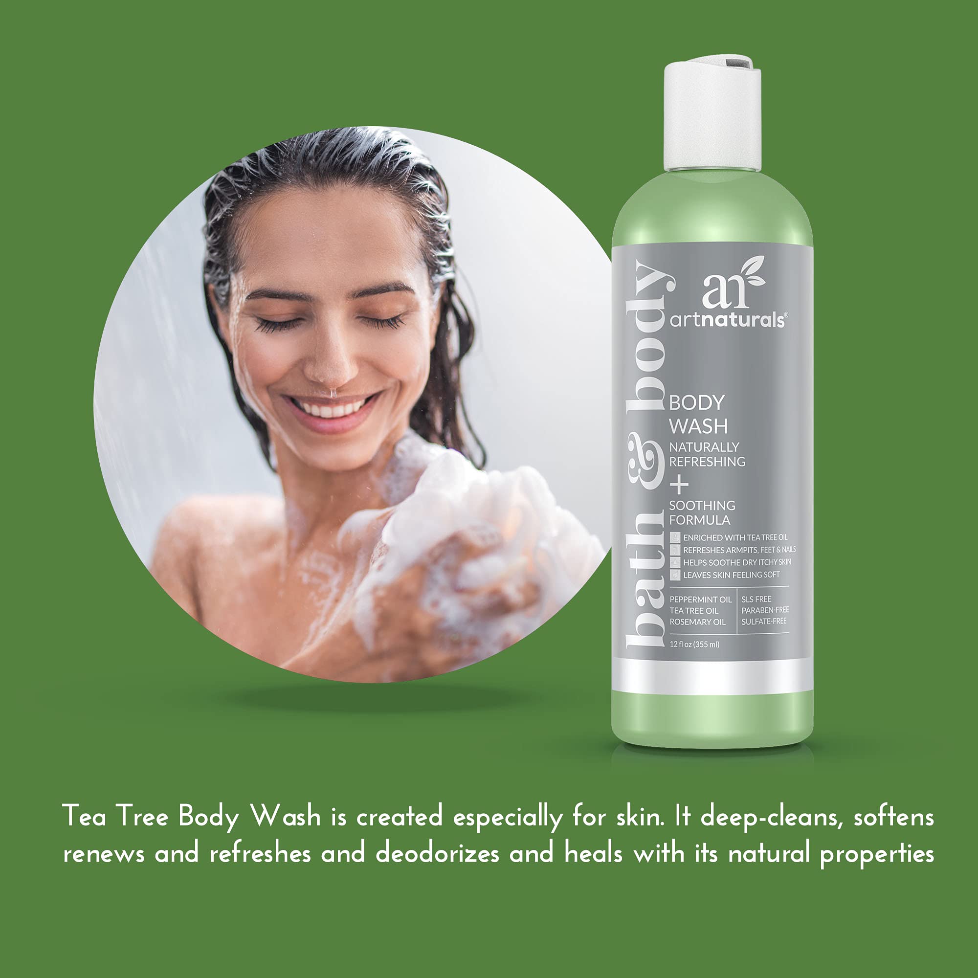 Buy artnaturals Tea Tree Body Wash (12 Fl Oz / 355ml) Peppermint