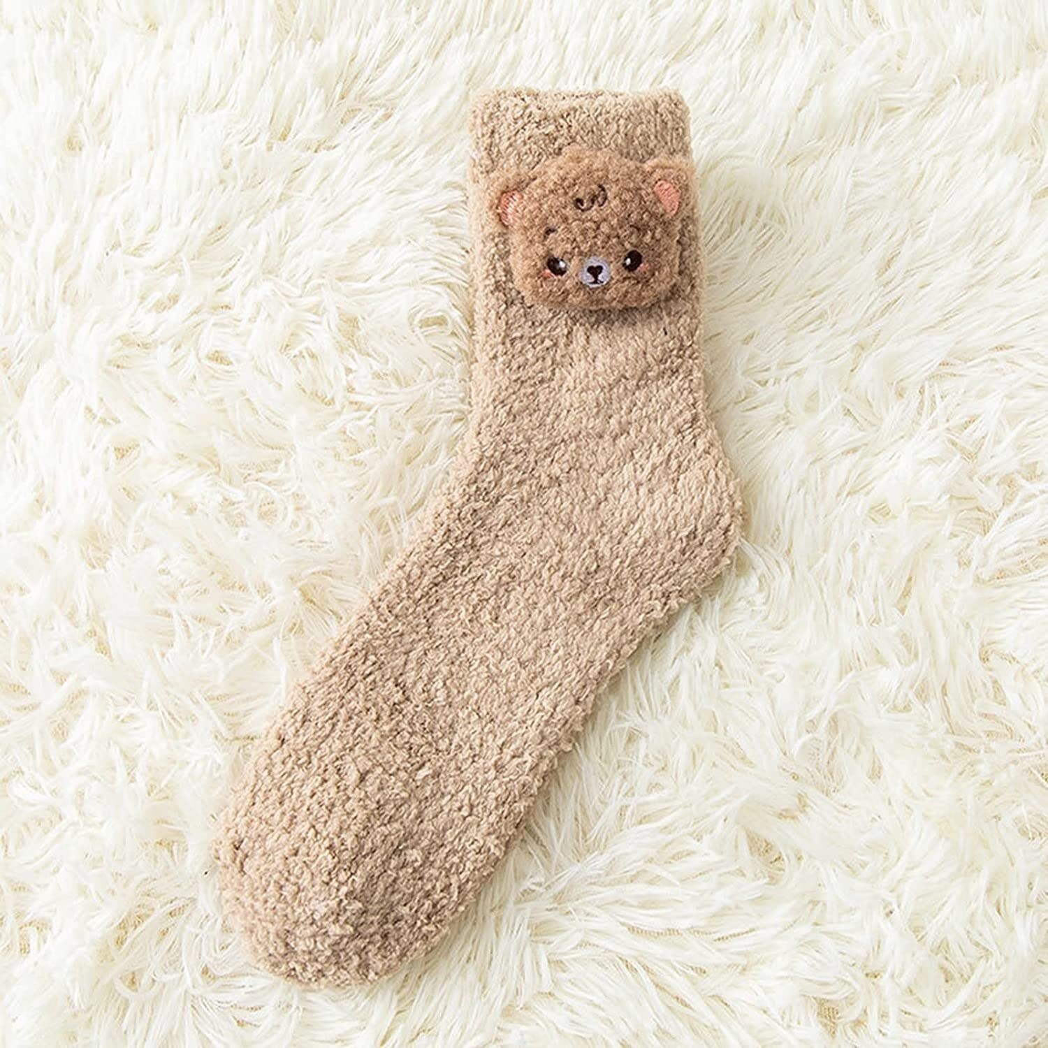 Wintersocken Socken 5 Paar Damen Wintersocken Lustige Süße Lustige Socken Thermosocken Flauschig Warm Thermosocken (Color : A, Size : One Size)