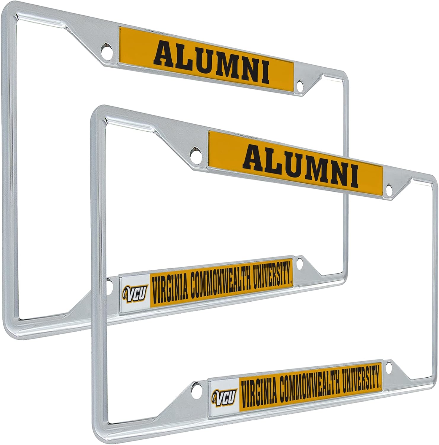 Desert Cactus Virginia Commonwealth University Car Accessories Metal License Plate Frame for Front or Rear of Car (Alumni 2 Pack)