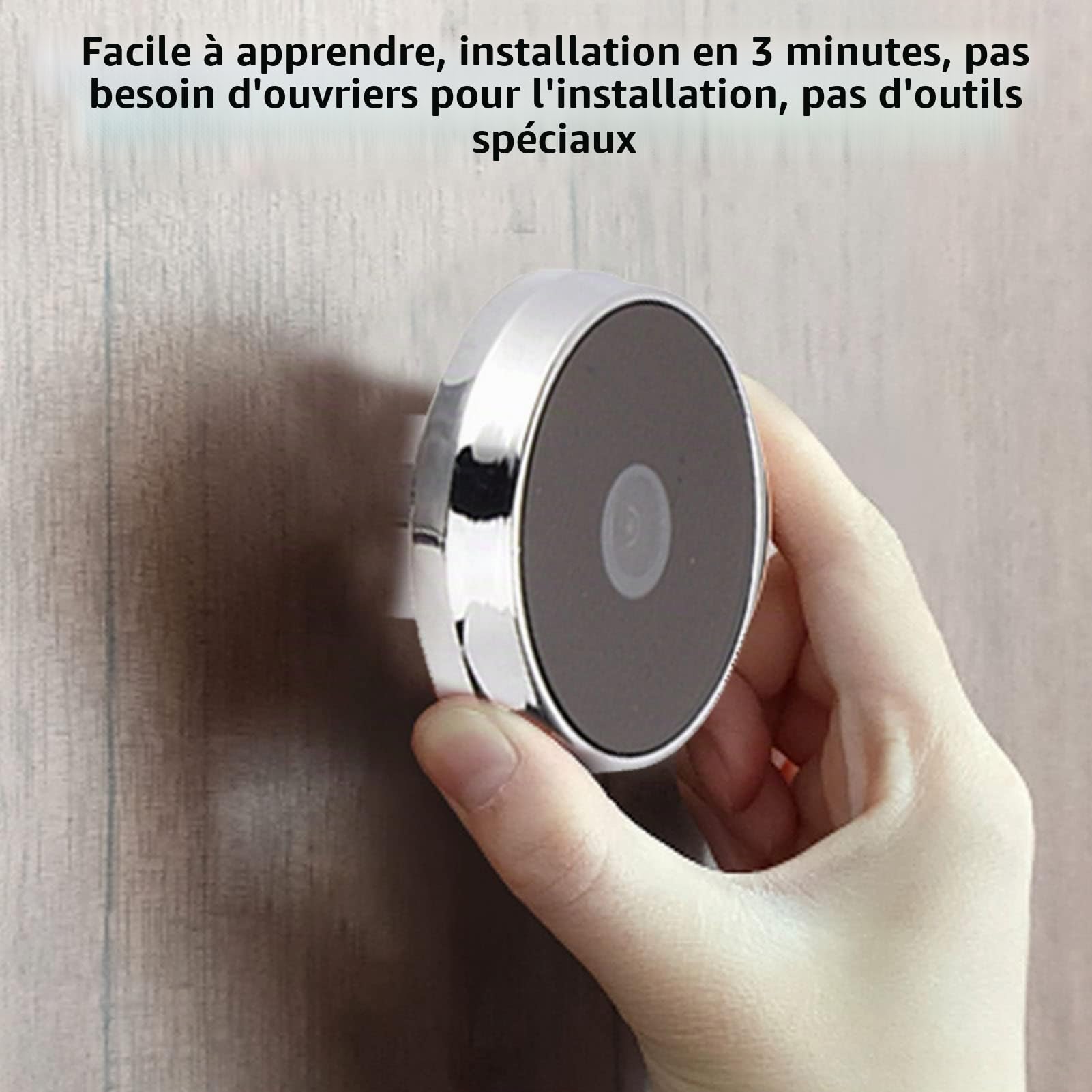 Visionneuse De Judas De Porte Numérique, Sonnette sans Fil avec Caméra 3,5 Pouces 720HD écran Couleur LCD Intérieur Visuel 120 ° De Large Visualisation Moniteur Intelligent