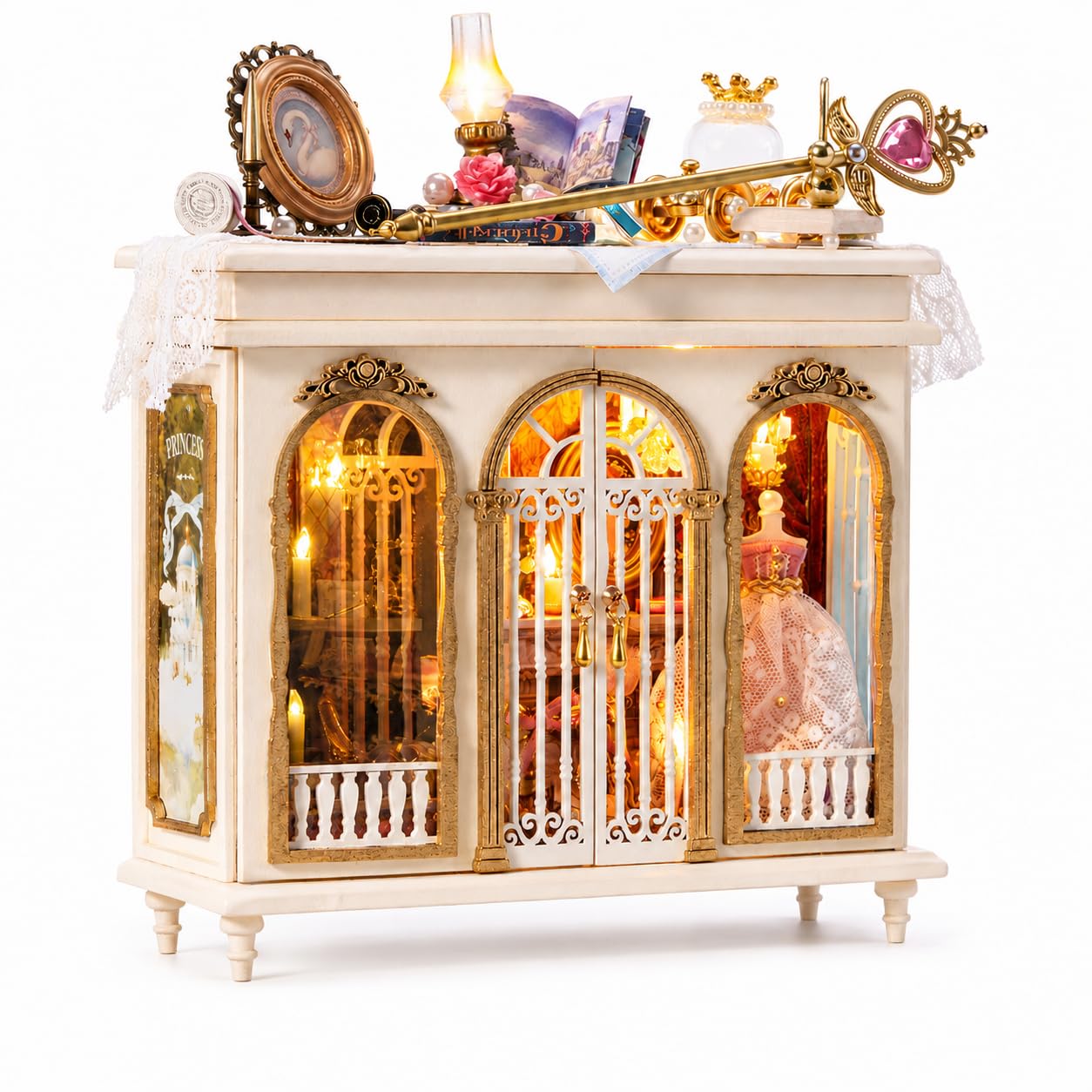 Spilay Miniature House Kits for Adults, Vintage Dressing Room Dolls House