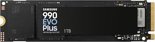 Samsung 990 EVO Plus, 1TB, PCIe 4.0 x4 / 5.0 x2, NVMe2.0 (up to 7150 MB/s), NVMe M.2 (2280), Internal Solid State Drive (SSD), MZ-V9S1T0BW - 1