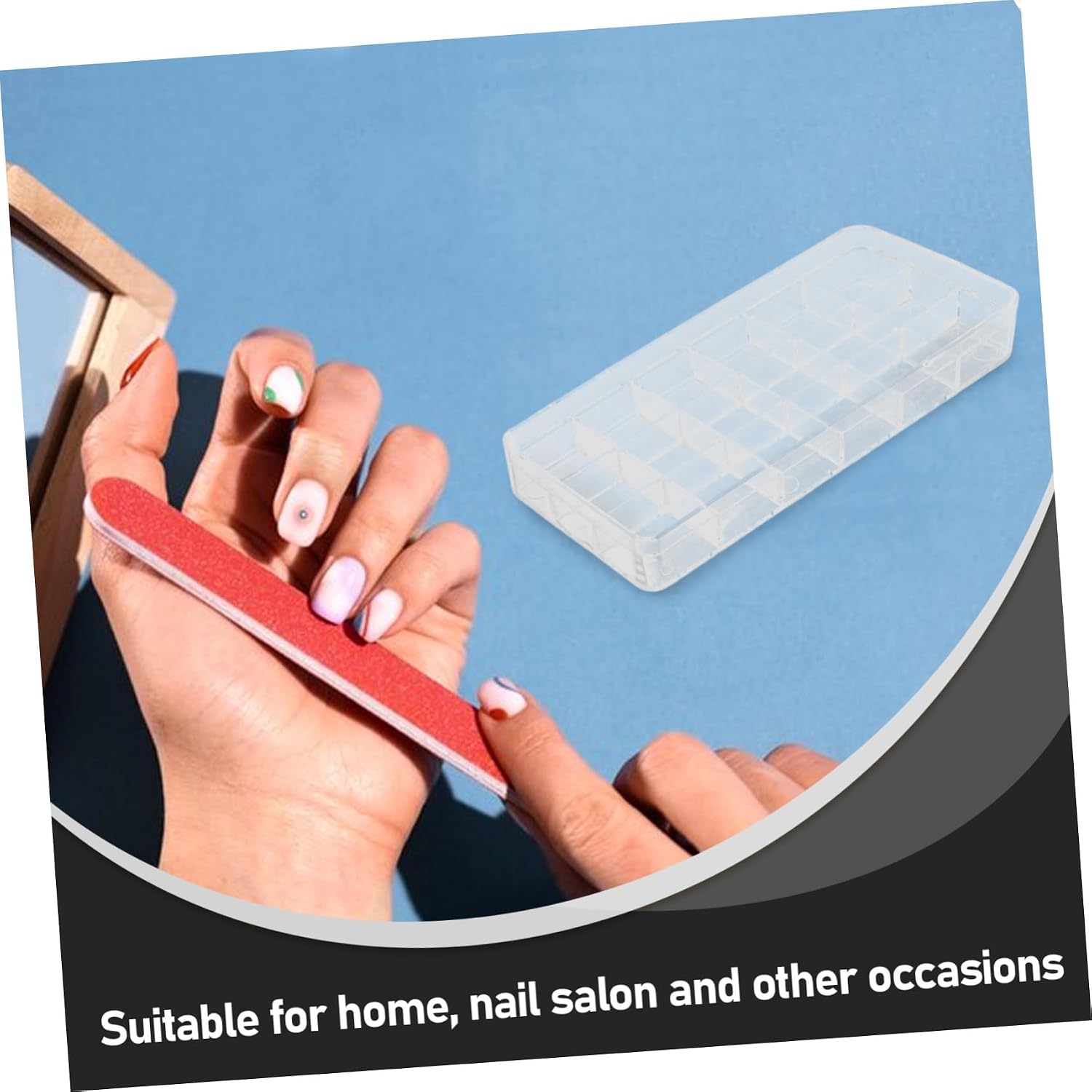 FOMIYES Silicone Nail Stamp for Nail Art French Tip Nail Art Stamper Diy Manicure Tools Nail Stamping Supplies Reusable Design Home