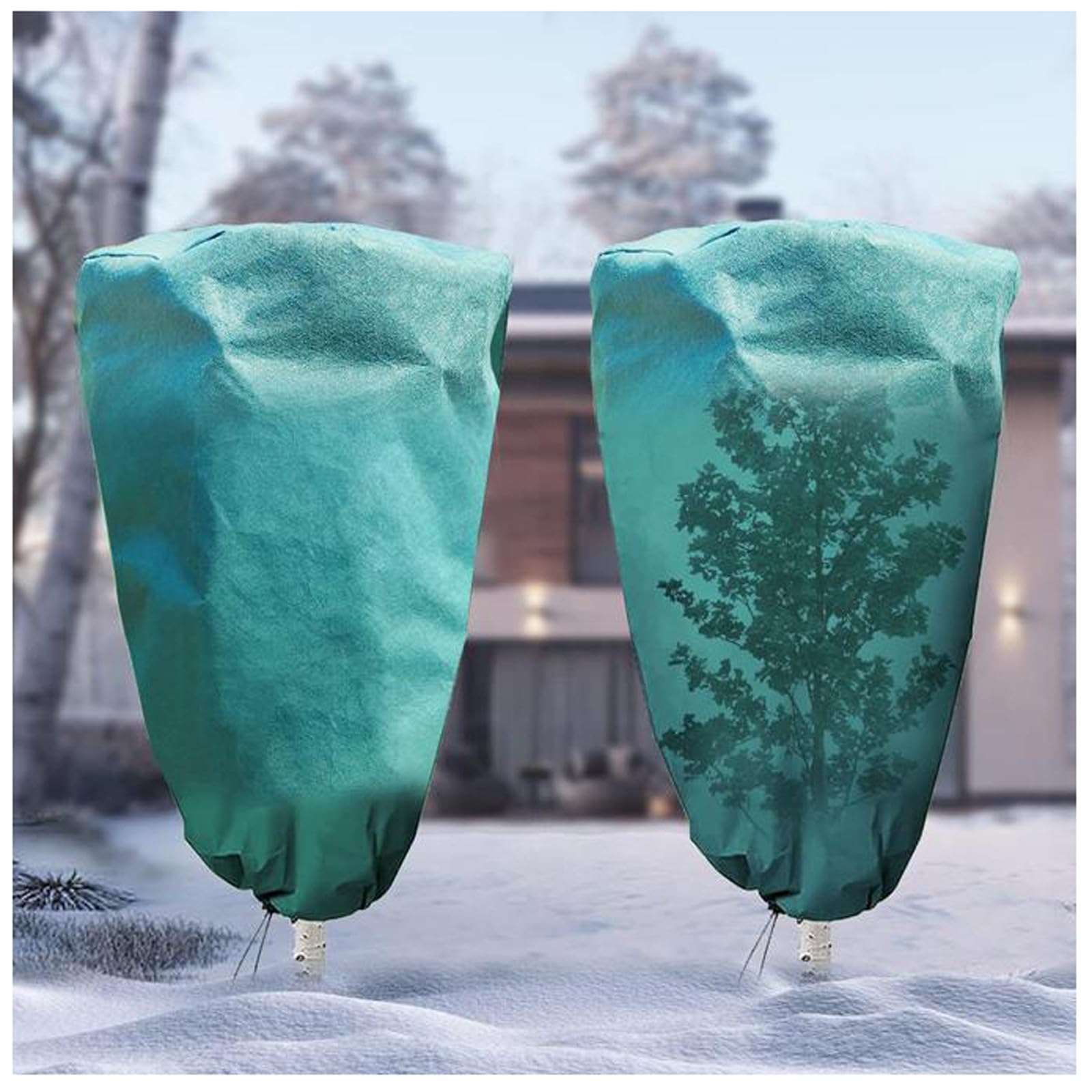 SaCLi Voile hivernage Plante exterieurvoile d'hivernage Couverture de Protection Respirante Contre la Pluie et la Neige pour semis de Plantes Vertes d'extérieur Non tissées(Color:39 * 39in,Size:6)
