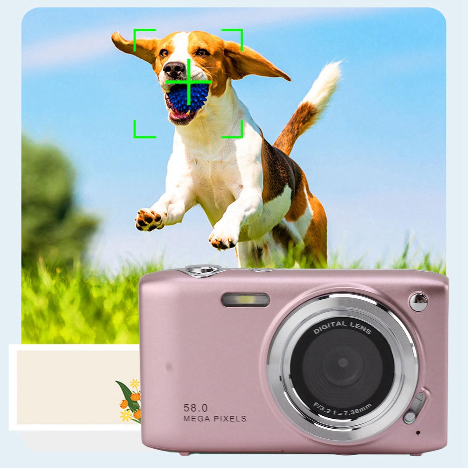 CÁMARA Digital para Adolescentes 4K HD para VLOGGING DE FOTOGRAFÍA DE Viajes (Pink)